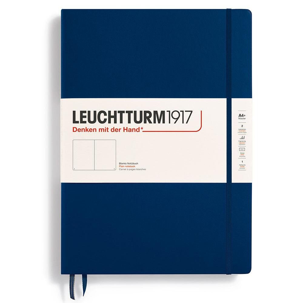 Тефтер А4+ Leuchtturm1917 Notebook Master Classic Navy, твърди корици, бели страници