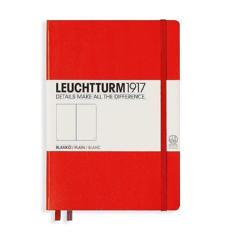 Тефтер А5 Leuchtturm1917 Notebook Medium Red, твърди корици, бели страници