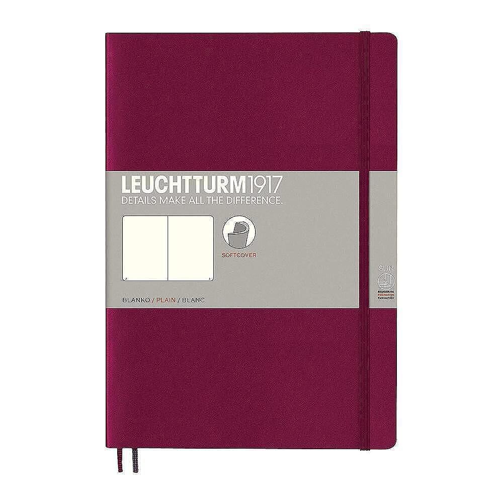 Тефтер B5 Leuchtturm1917 Notebook Composition Port Red, меки корици, бели страници