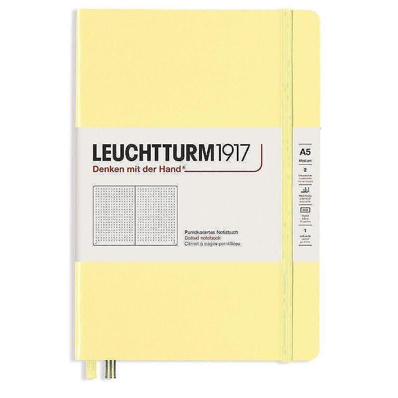 Тефтер А5 Leuchtturm1917 Smooth Colors Collection Vanilla, твърди корици, на точки