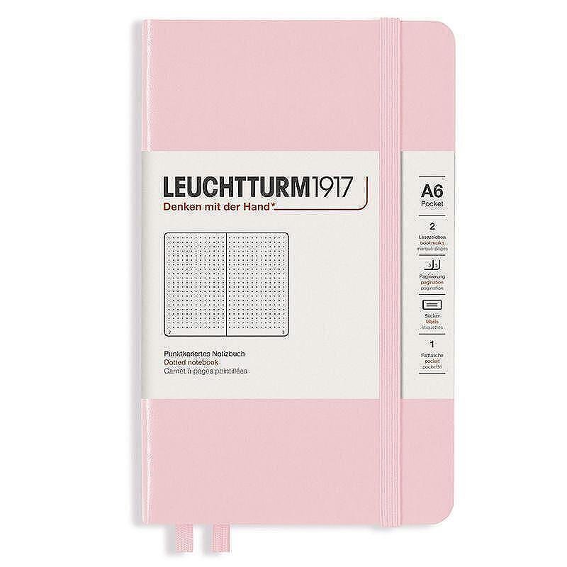Тефтер А6 Leuchtturm1917 Notebook Pocket Powder, твърди корици, на точки