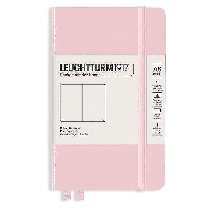 Тефтер А6 Leuchtturm1917 Notebook Pocket Powder, твърди корици, бели страници