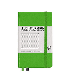 Тефтер А6 Leuchtturm1917 Notebook Pocket Fresh Green, твърда корица, на точки