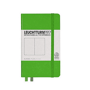 Тефтер А6 Leuchtturm1917 Notebook Pocket Fresh Green, твърда корица, бели страници