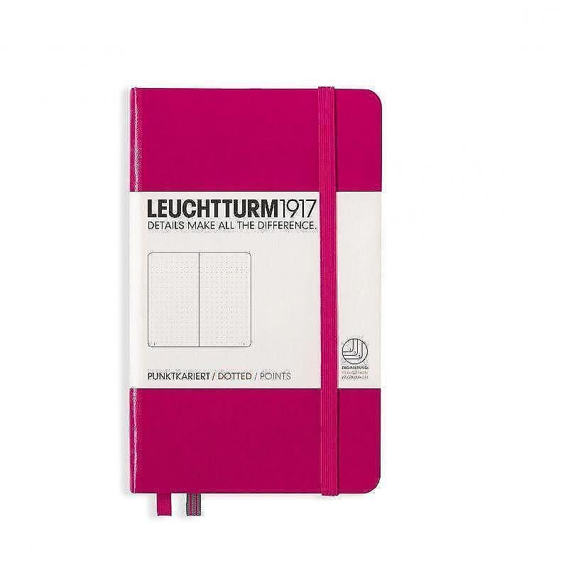 Тефтер А6 Leuchtturm1917 Notebook Pocket Berry, твърда корица, на точки