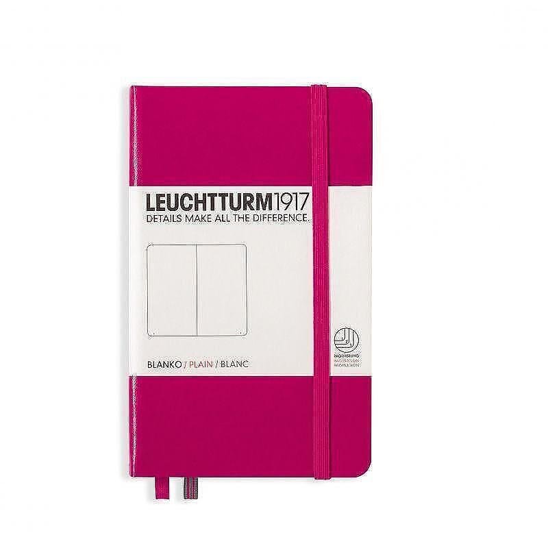 Тефтер А6 Leuchtturm1917 Notebook Pocket Berry, твърда корица, бели страници