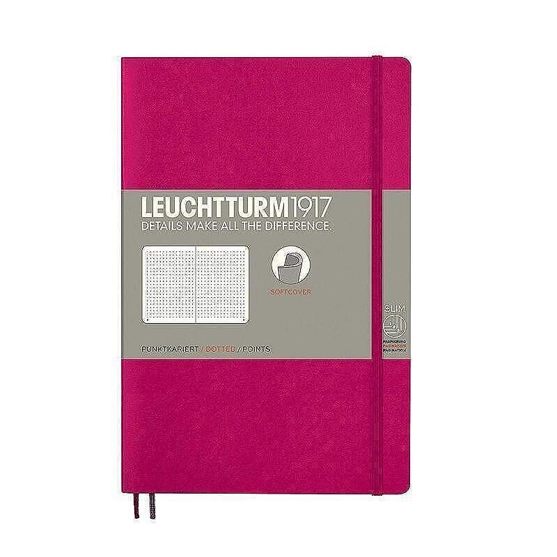 Тефтер B6+ Leuchtturm1917 Notebook Paperback Berry, мека корица, на точки