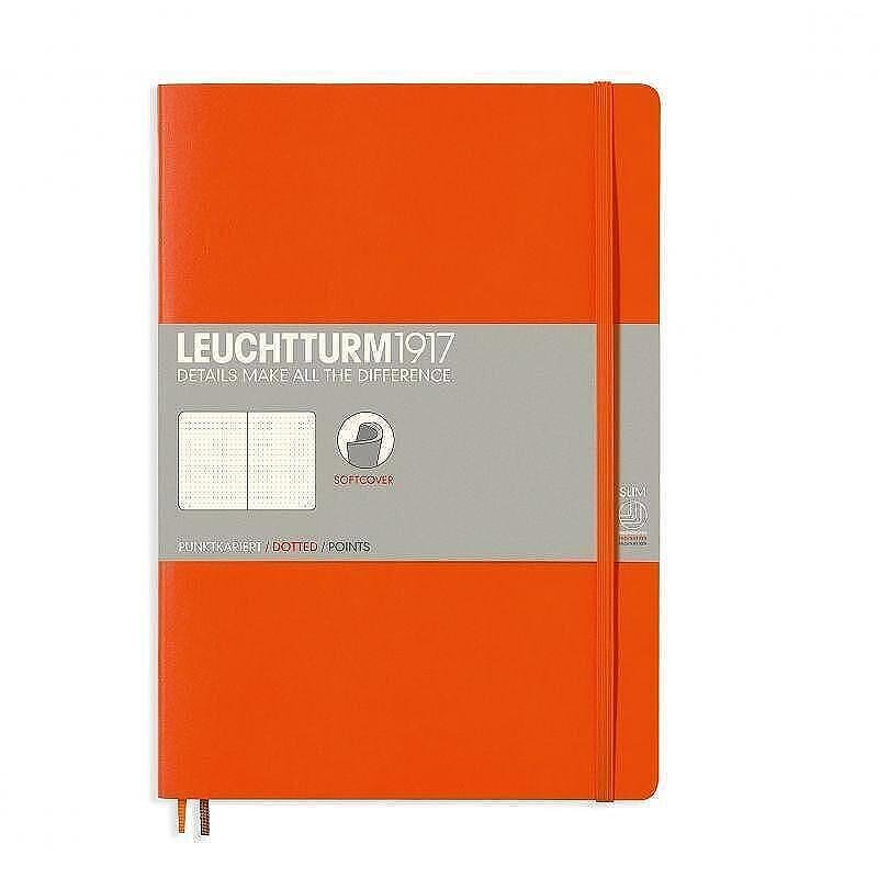 Тефтер B5 Leuchtturm1917 Notebook Composition Orange, мека корица, на точки