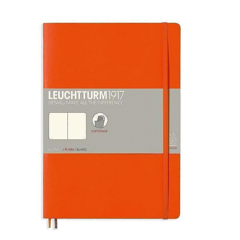 Тефтер B5 Leuchtturm1917 Notebook Composition Orange, мека корица, бели страници
