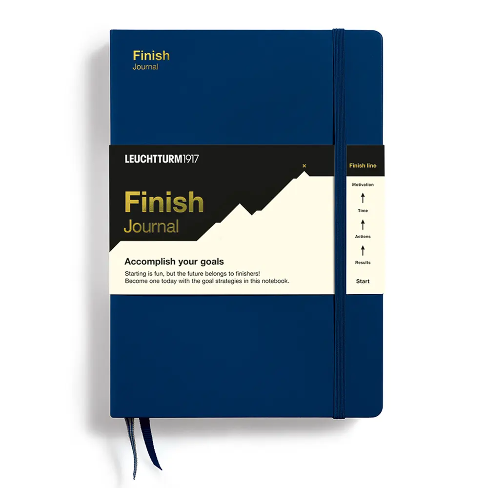 Тефтер A5 Leuchtturm1917 - Finish Journal Navy, твърда корица