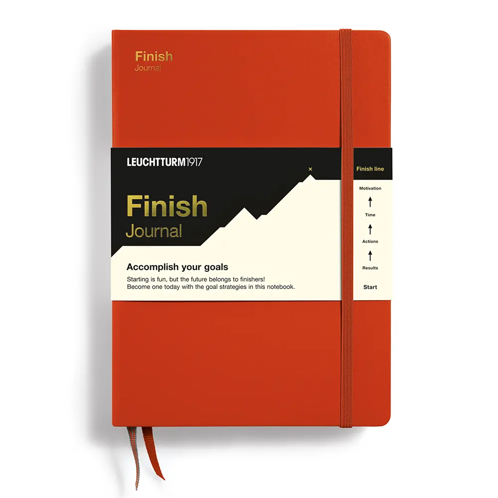 Тефтер A5 Leuchtturm1917 - Finish Journal Fox Red, твърда корица