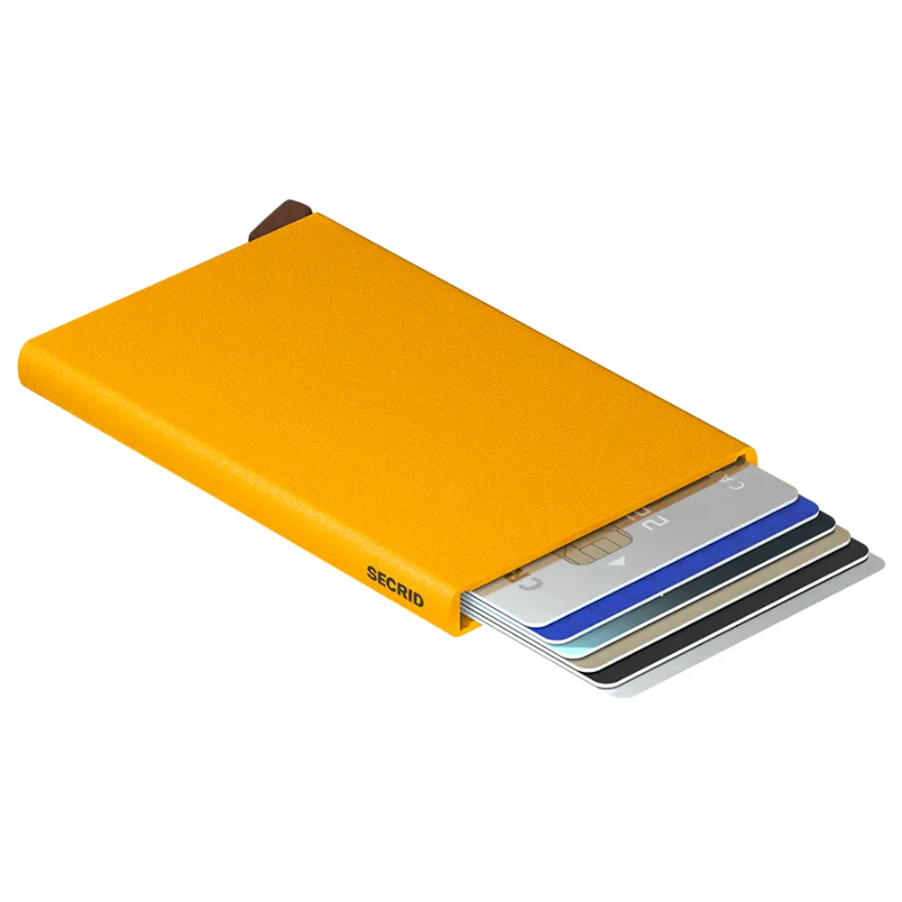 Автоматичен калъф за карти SECRID - Powder Ochre, с RFID защита - 3