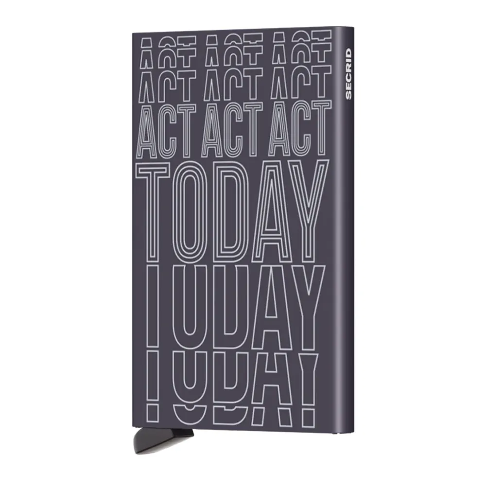 Автоматичен калъф за карти SECRID - Act Today Dark Purple, с RFID защита
