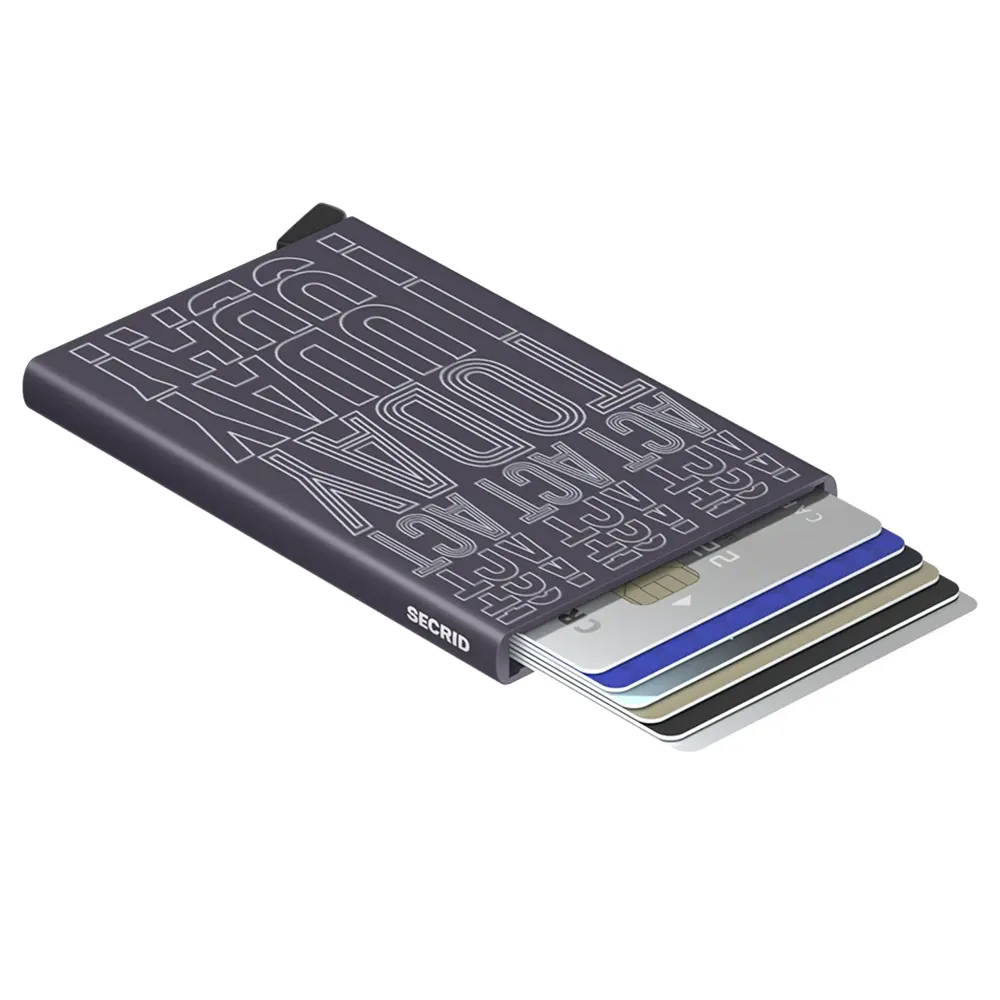 Автоматичен калъф за карти SECRID - Act Today Dark Purple, с RFID защита - 3