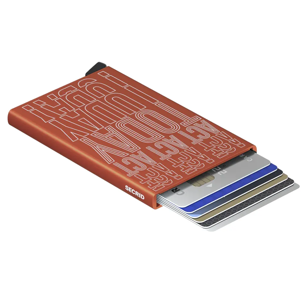 Автоматичен калъф за карти SECRID - Act Today Orange, с RFID защита - 3