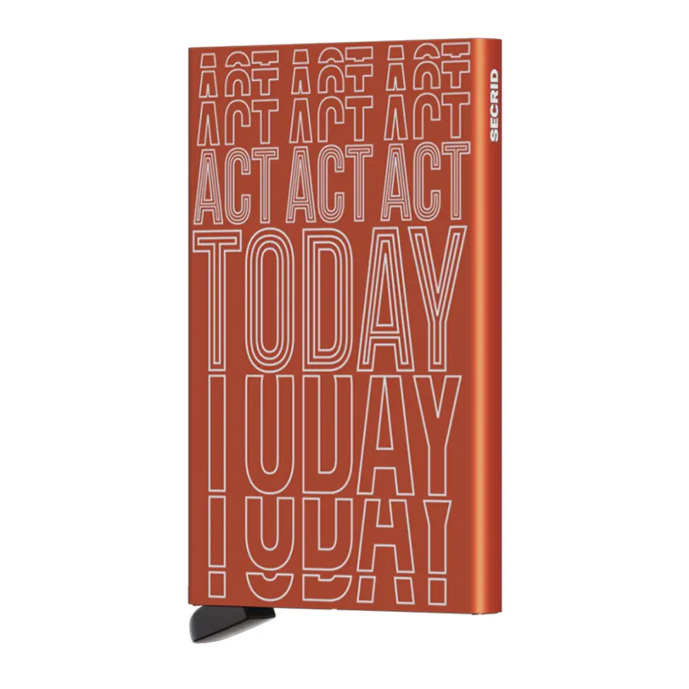 Автоматичен калъф за карти SECRID - Act Today Orange, с RFID защита