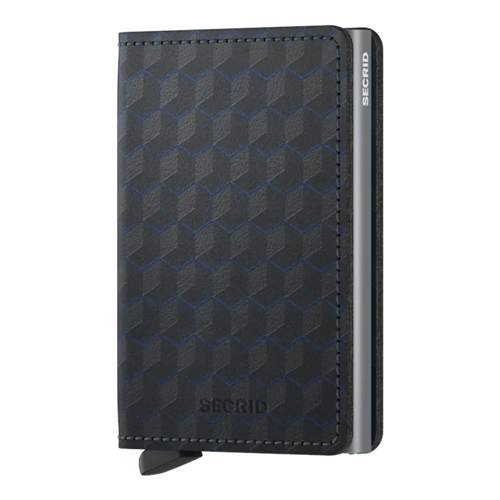 Портфейл SECRID - Slim Optical Black-Titanium, с RFID защита