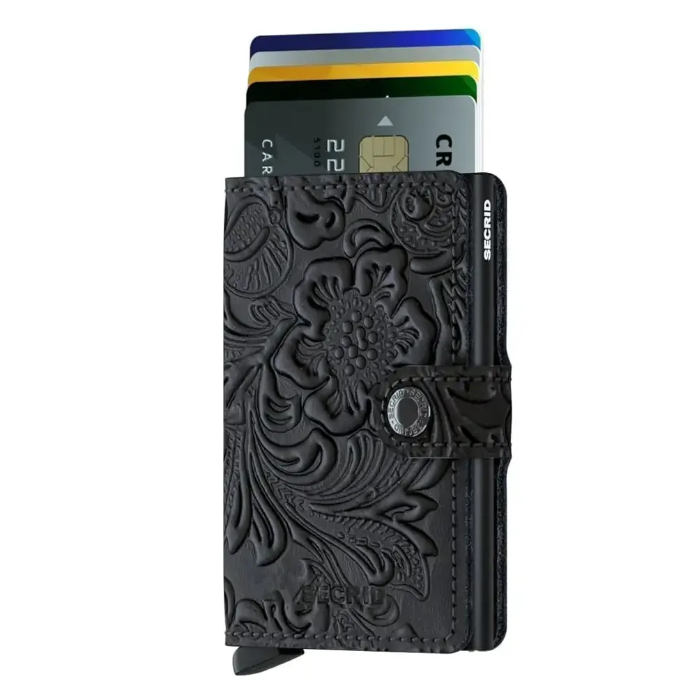 Портфейл SECRID - Mini Ornament Black, с RFID защита - 2