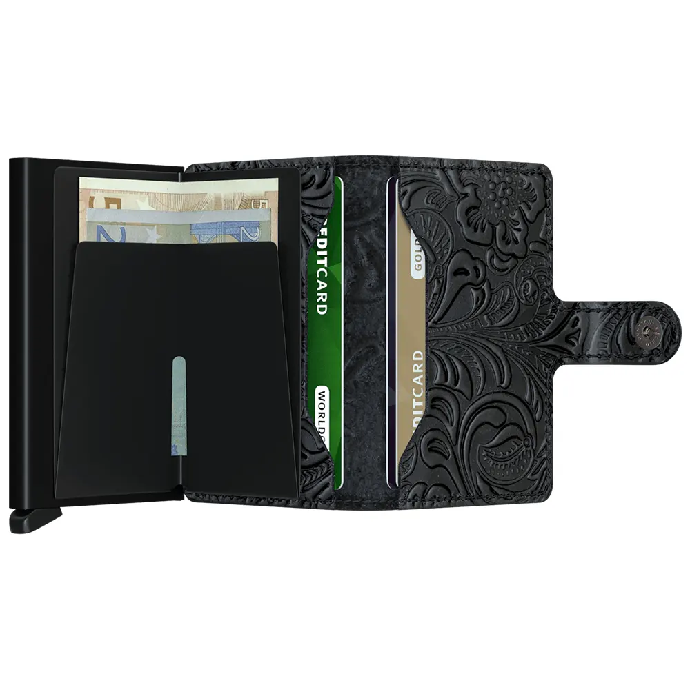 Портфейл SECRID - Mini Ornament Black, с RFID защита - 3