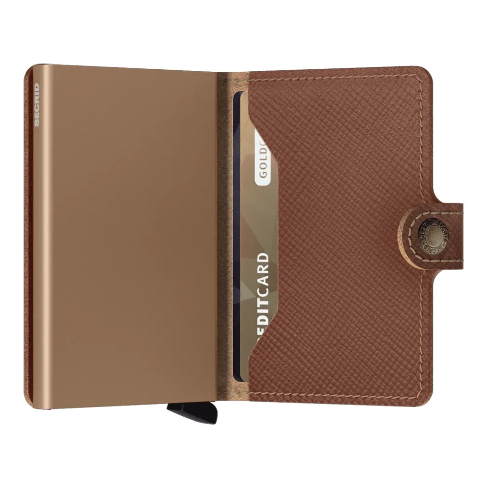 Портфейл SECRID - Mini Saffiano Caramel, с RFID защита - 2