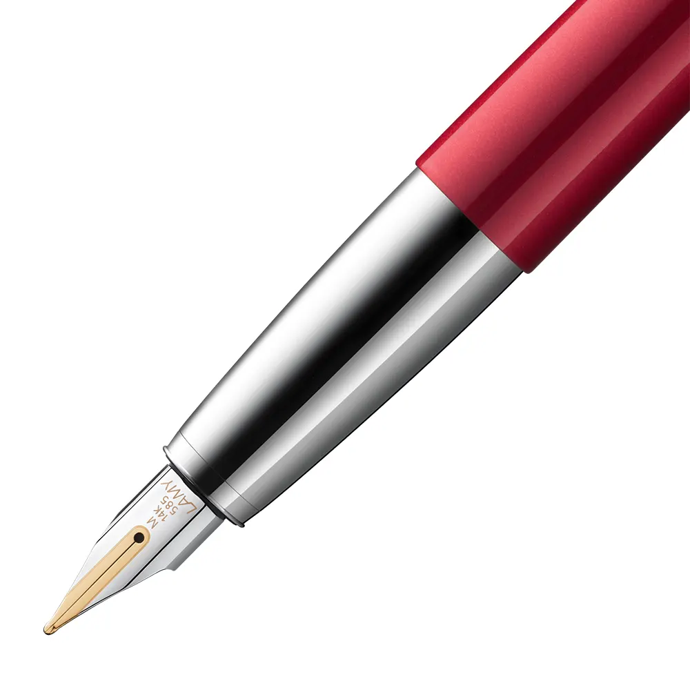 Писалка Lamy - Studio Piano Red, М размер златно перо, червен лак - 4