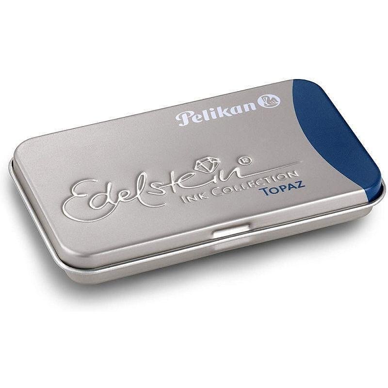 Патрончета за писалка Pelikan - Edelstein Blue Topaz- дълги, 6x броя