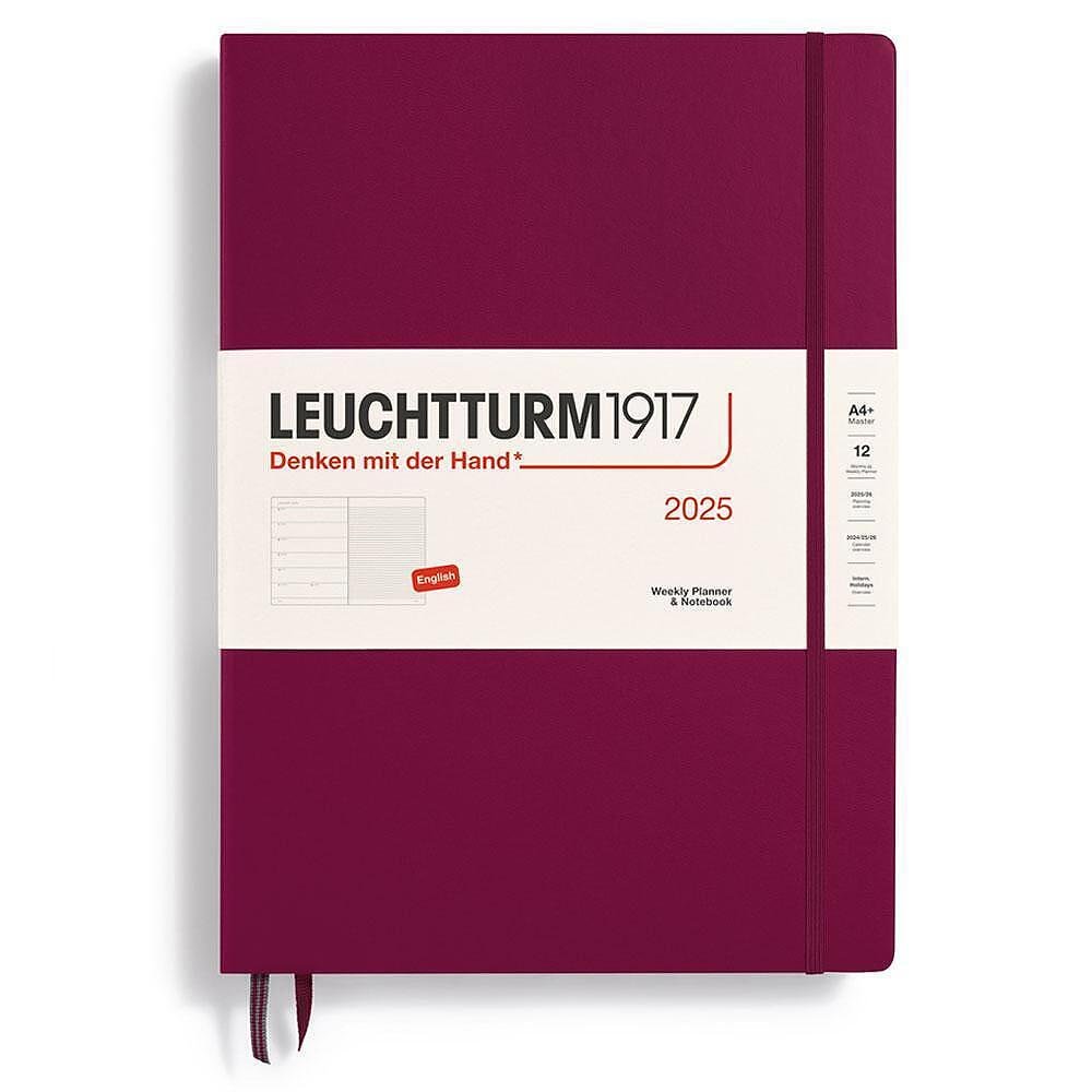 Тефтер A4+ Leuchtturm1917 Weekly Planner and Notebook 2025, Port Red