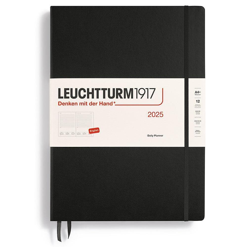 Тефтер А4+ Leuchtturm1917 Daily Planner Master 2025, Black