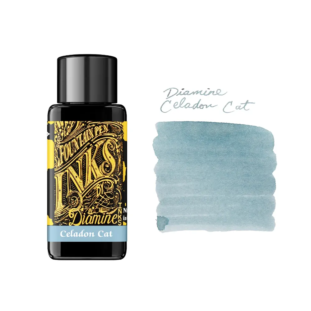 Мастилница Diamine - Celadon Cat, 30 мл