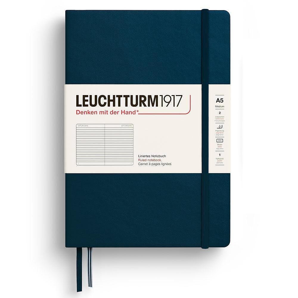 Тефтер Leuchtturm1917 New Colours 2025 - Deep Sea, A5, твърди корици, на редове