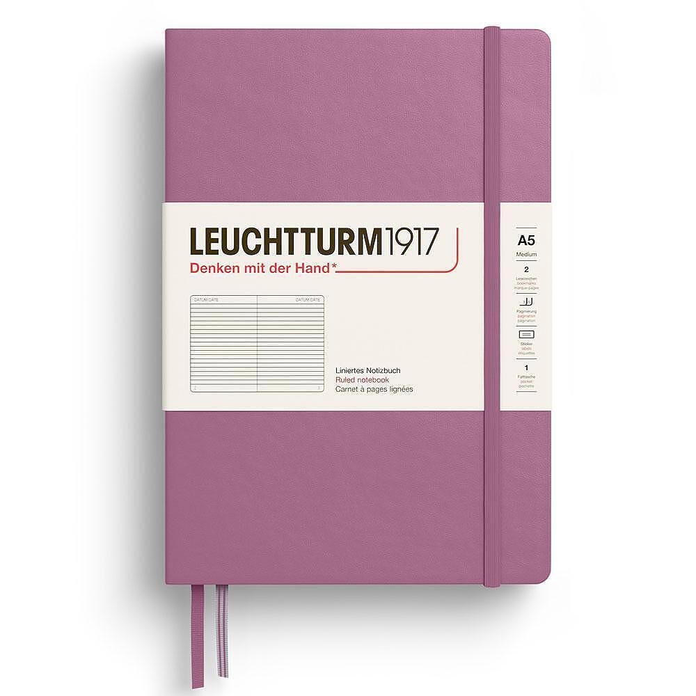 Тефтер Leuchtturm1917 New Colours 2025 - Dusty Rose, A5, твърди корици, на редове
