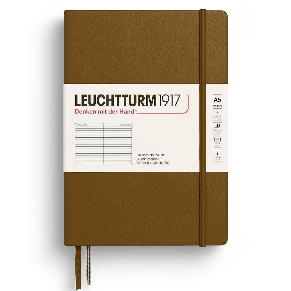Тефтер Leuchtturm1917 New Colours 2025 - Spice Brown, A5, твърди корици, на редове