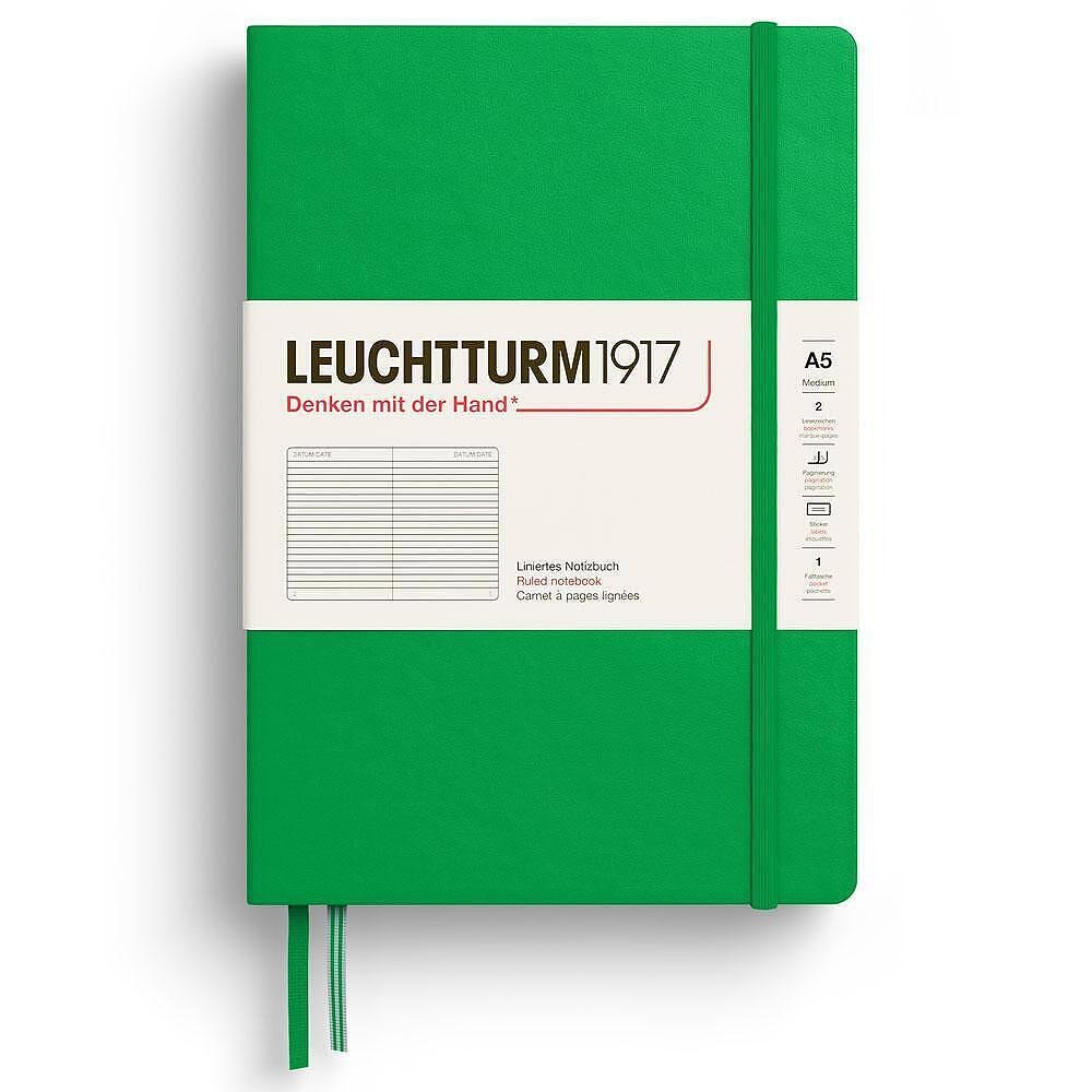 Тефтер Leuchtturm1917 New Colours 2025 -  Spring Leaf, A5, твърди корици, на редове