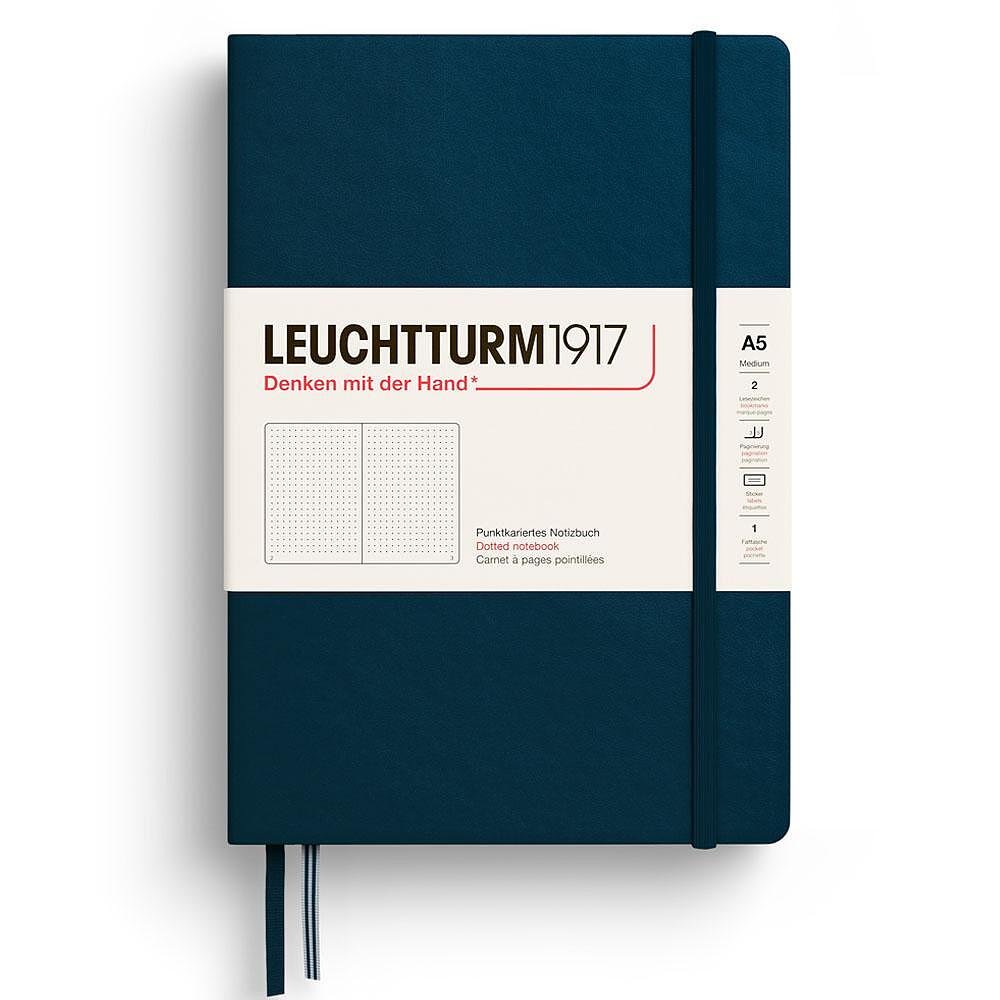 Тефтер Leuchtturm1917 New Colours 2025 - Deep Sea, A5, твърди корици, на точки