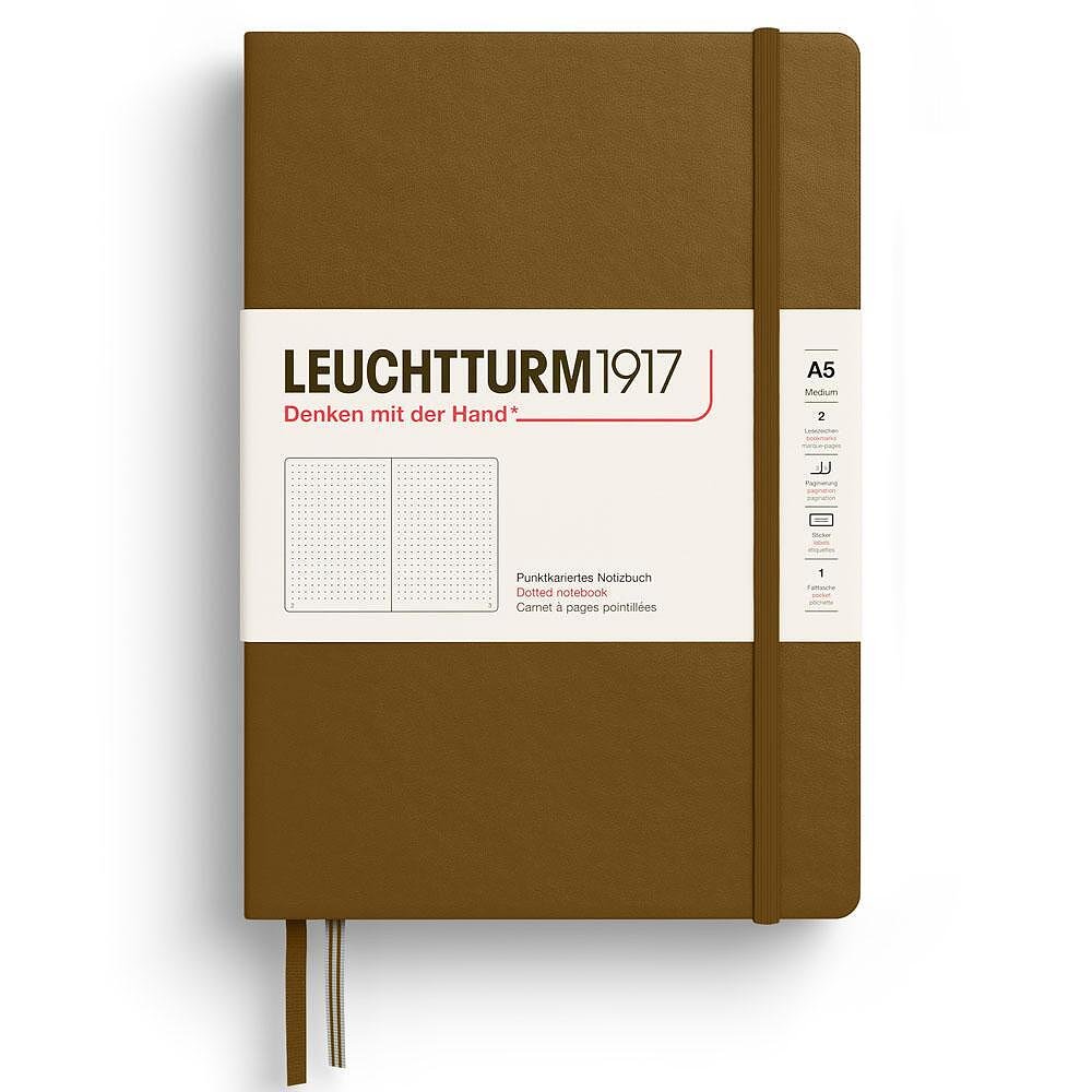 Тефтер Leuchtturm1917 New Colours 2025 -Spice Brown, A5, твърди корици, на точки