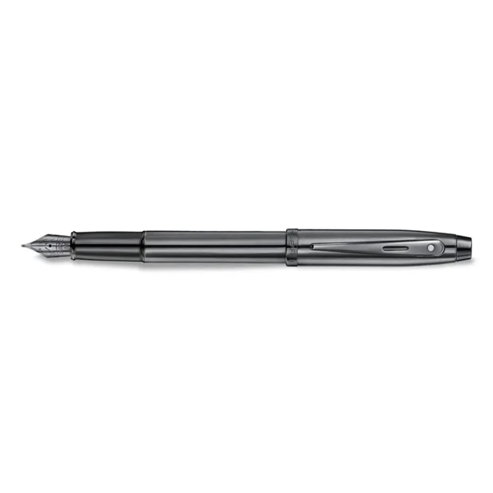Писалка Sheaffer 100 - Shiny Dark Grey Gun Metal with PVD Trims, размер M - 4