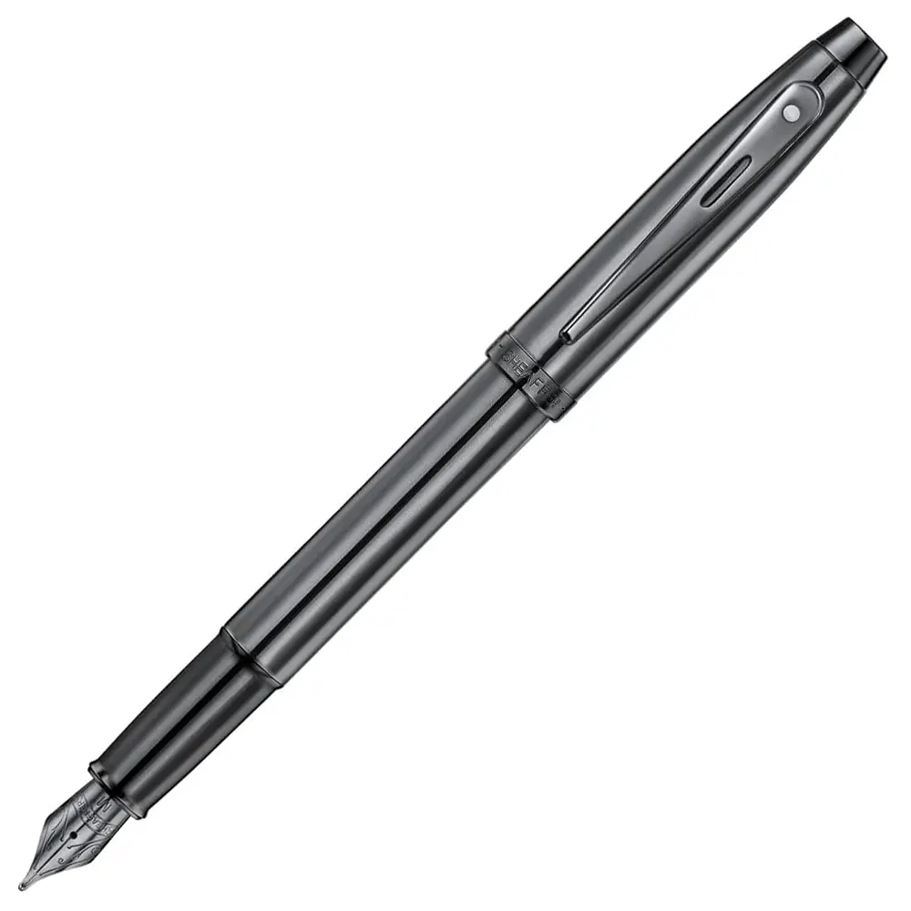 Писалка Sheaffer 100 - Shiny Dark Grey Gun Metal with PVD Trims, размер F