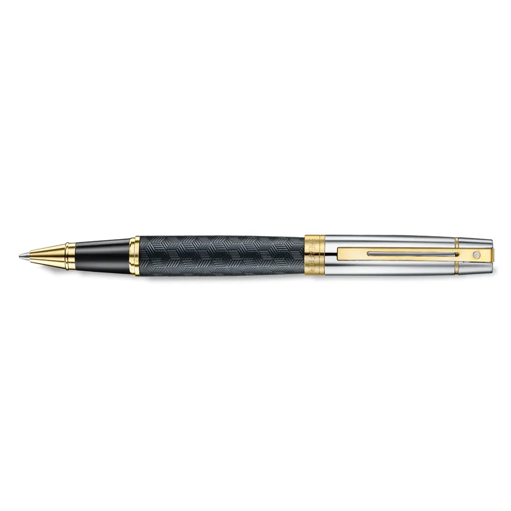 Ролер Sheaffer 300 - Engraved Matt Black Barrel and Shine Chrome Cap - 3