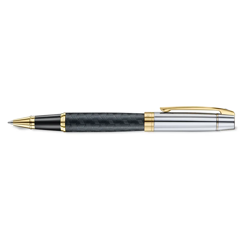 Ролер Sheaffer 300 - Engraved Matt Black Barrel and Shine Chrome Cap - 4