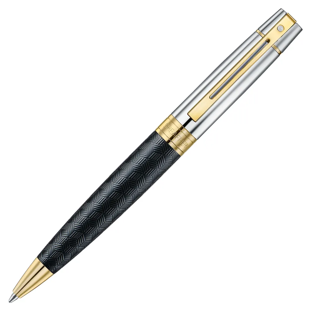 Химикалка Sheaffer 300 - Engraved Matt Black Barrel and Shine Chrome Cap