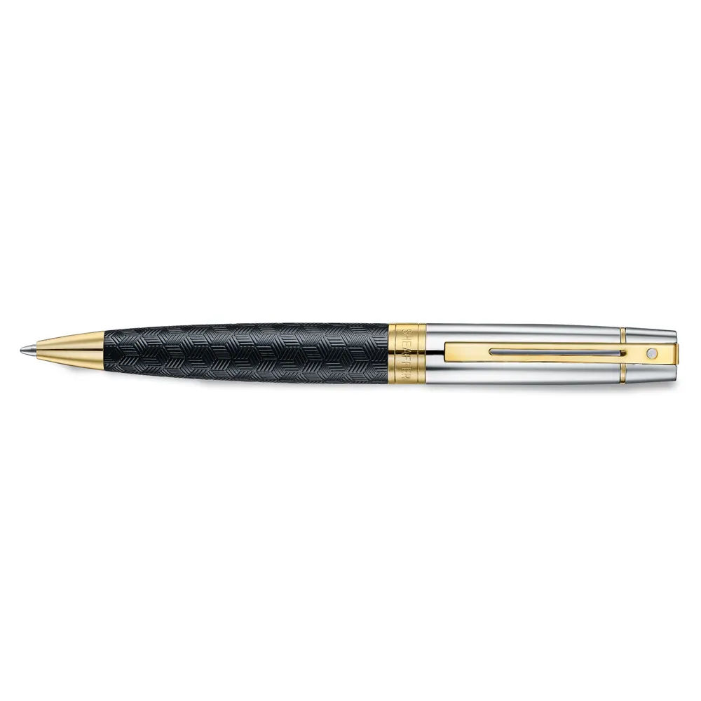 Химикалка Sheaffer 300 - Engraved Matt Black Barrel and Shine Chrome Cap - 3