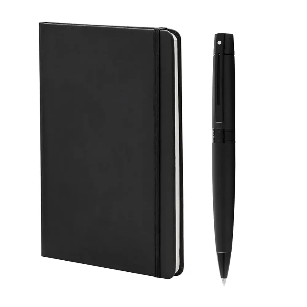 Комплект Sheaffer - химикалка 300 Matte Black и тефтер А5