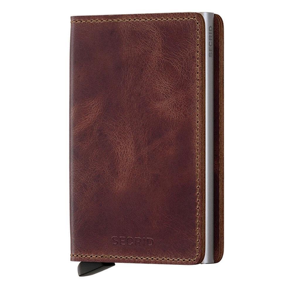 Портфейл SECRID - Slim Vintage Brown, с RFID защита