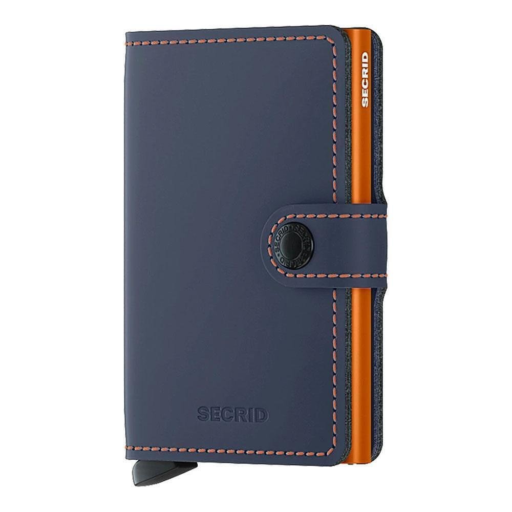 Портфейл SECRID - Mini Matte Night Blue & Orange, с RFID защита