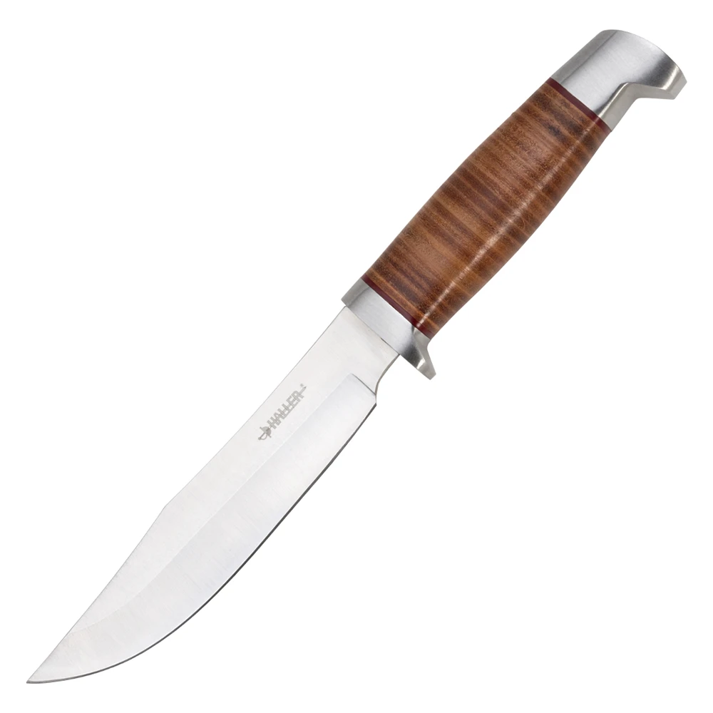 Ловен нож Haller - Outdoor, 15см острие, кожена дръжка и кания