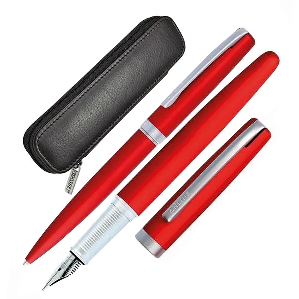 Комплект писалка и химикалка Online - Eleganza Satin Red