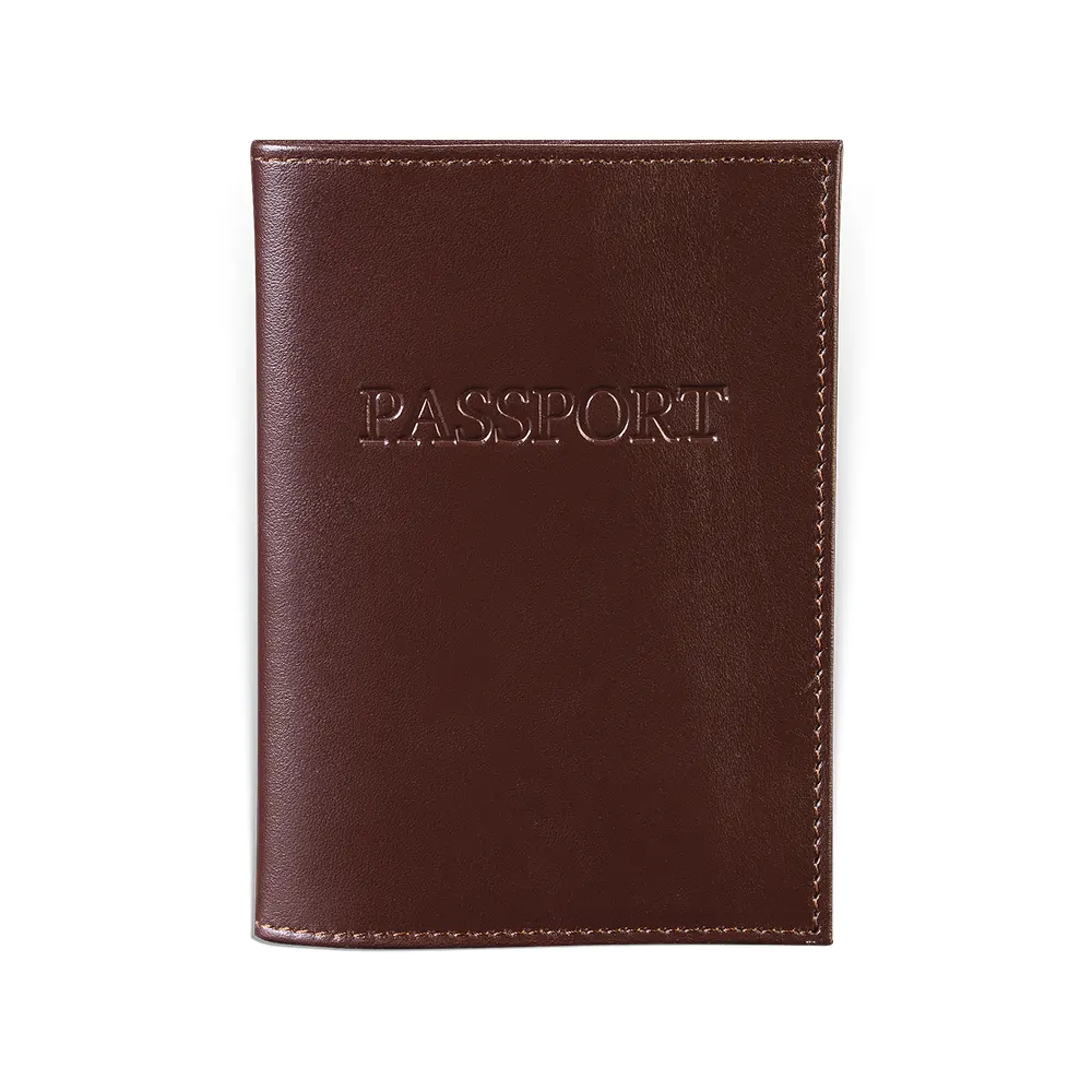 Калъф за паспорт Princ Leather, кафяв