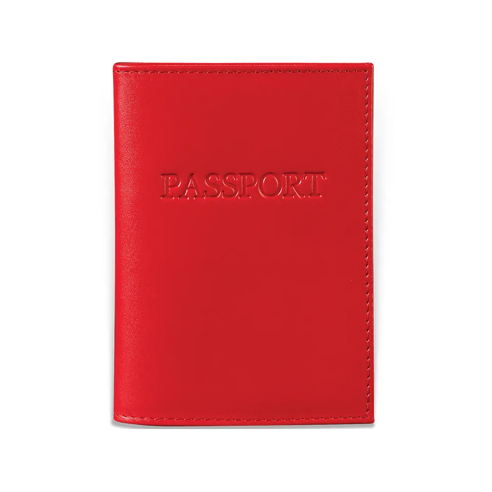 Калъф за паспорт Princ Leather, червен