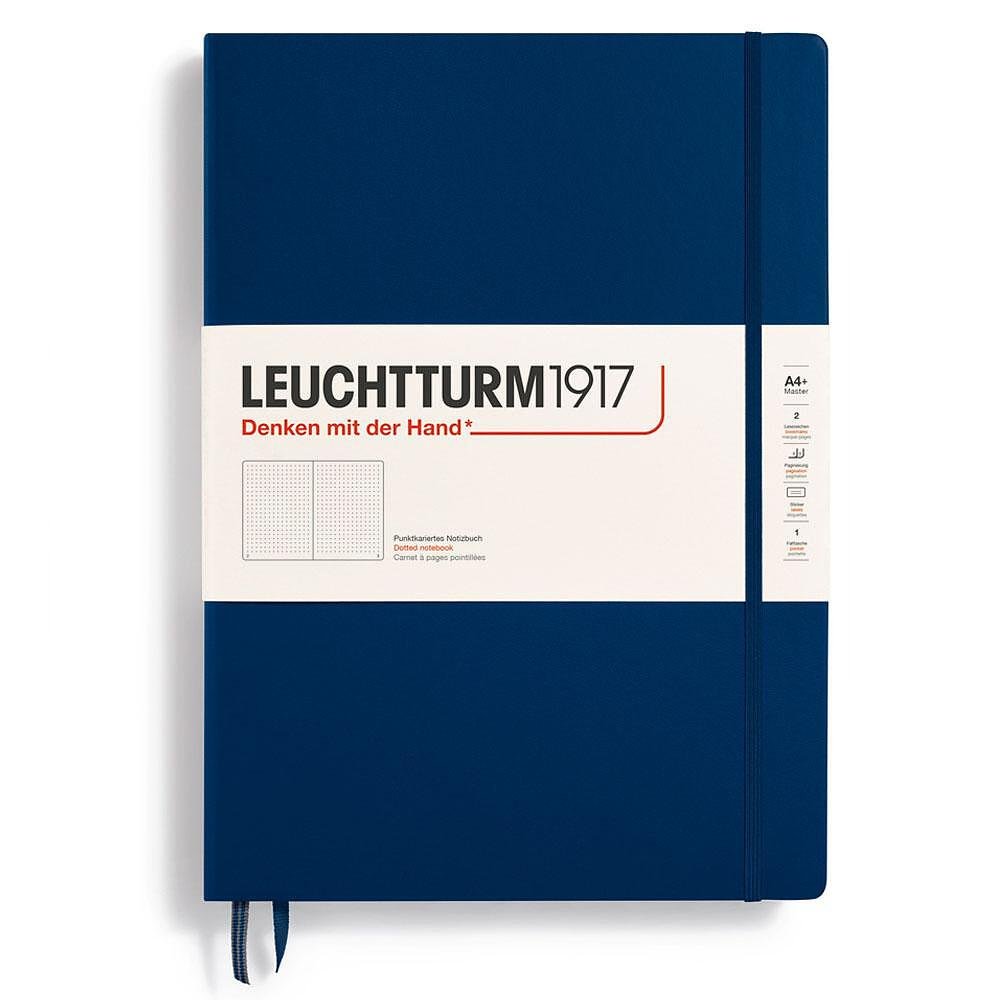 Тефтер А4+ Leuchtturm1917 Notebook Master Classic Navy, твърди корици, на точки