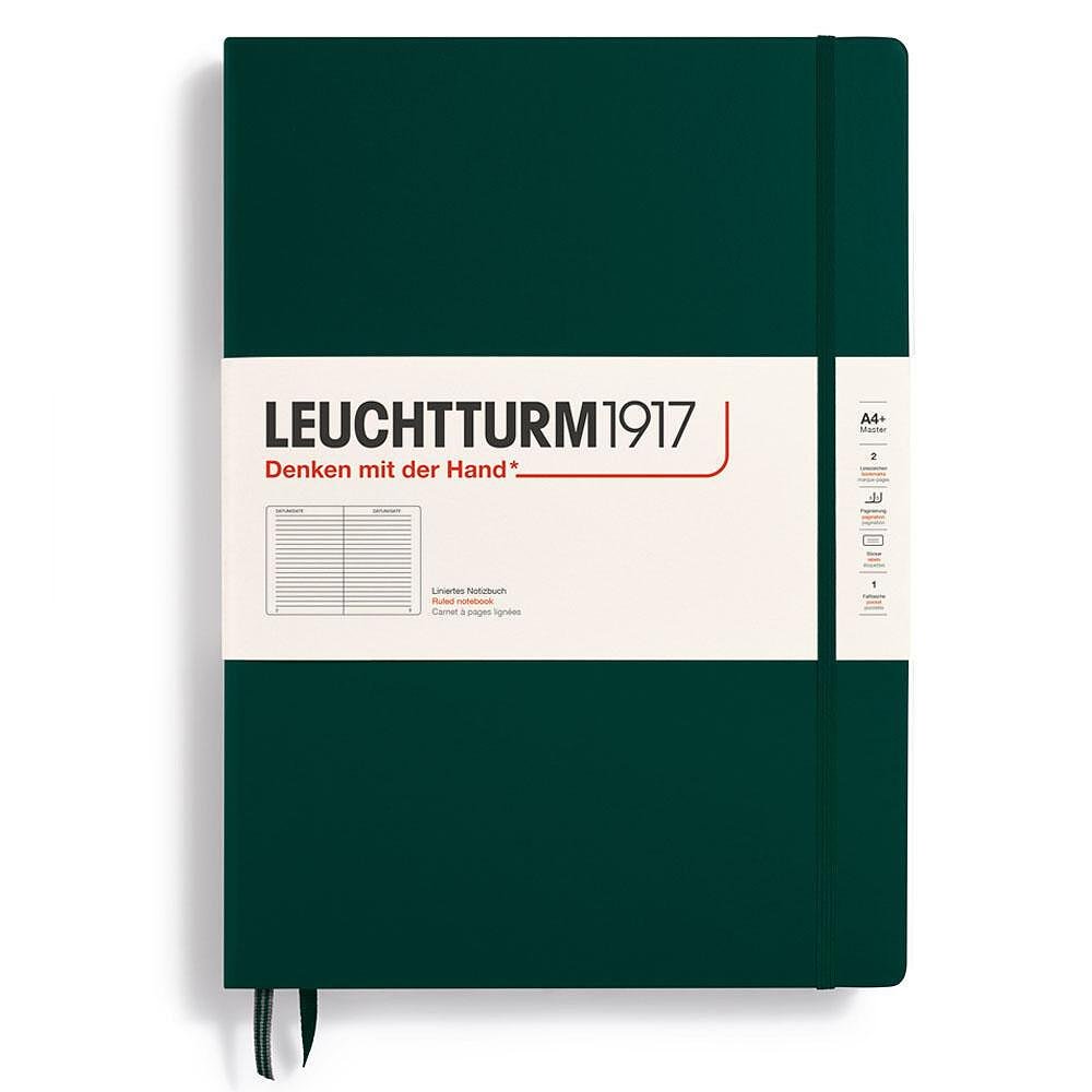 Тефтер А4+ Leuchtturm1917 Notebook Master Classic Forest Green, твърди корици, на редове